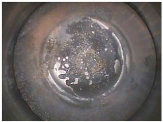 利用HIE系列內(nèi)窺鏡檢測到的發(fā)動機活塞頂圖片一